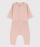 Zweiteiliges Baby-Set aus unifarbenem Bio-Doppeljersey rosa SALINE