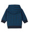 Baby-Kapuzensweatshirt aus Molton für Jungen, gemustert und mit Sherpa-Futter blau SMOKING/weiss MULTICO