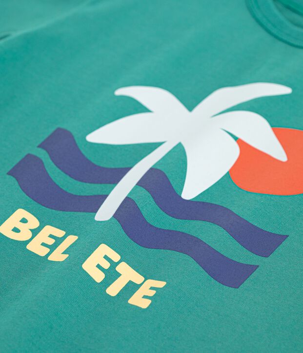 Kurz&auml;rmeliges Kinder T-Shirt aus Baumwolle gr&uuml;n