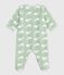 Baby Fleece-Pyjama zum Überziehen mit Wal-Motiv.  SAULE/ MARSHMALLOW