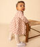 Langärmeliges Babykleid aus Musselin rosa SALINE/weiss MULTICO