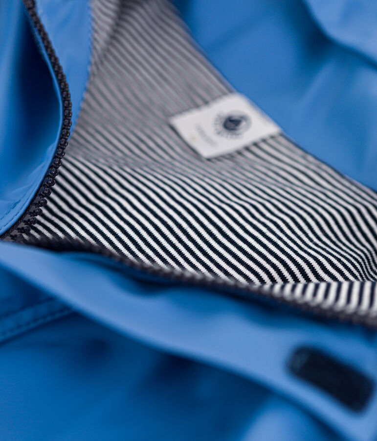 KLASSISCHE KINDER-REGENJACKE AUS RECYCELTEM MATERIAL blau