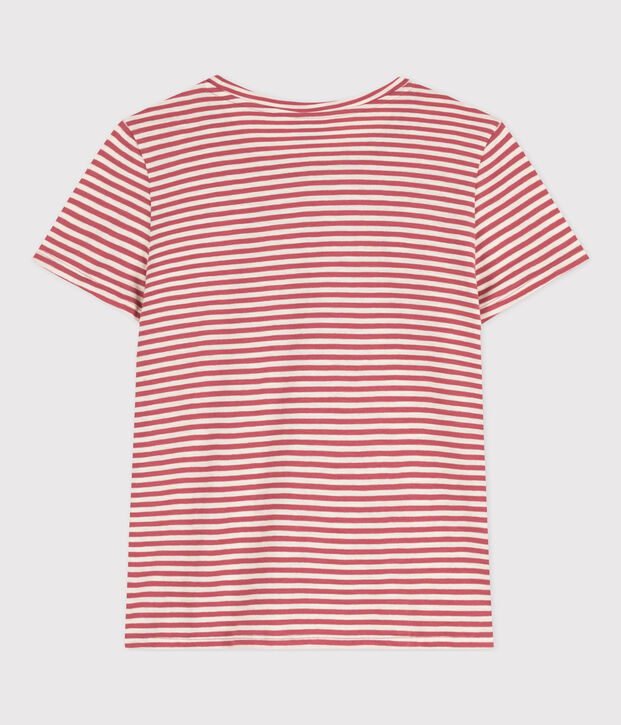 T-Shirt LE DROIT aus Baumwolle mit Rundhalsausschnitt rosa/naturfarben