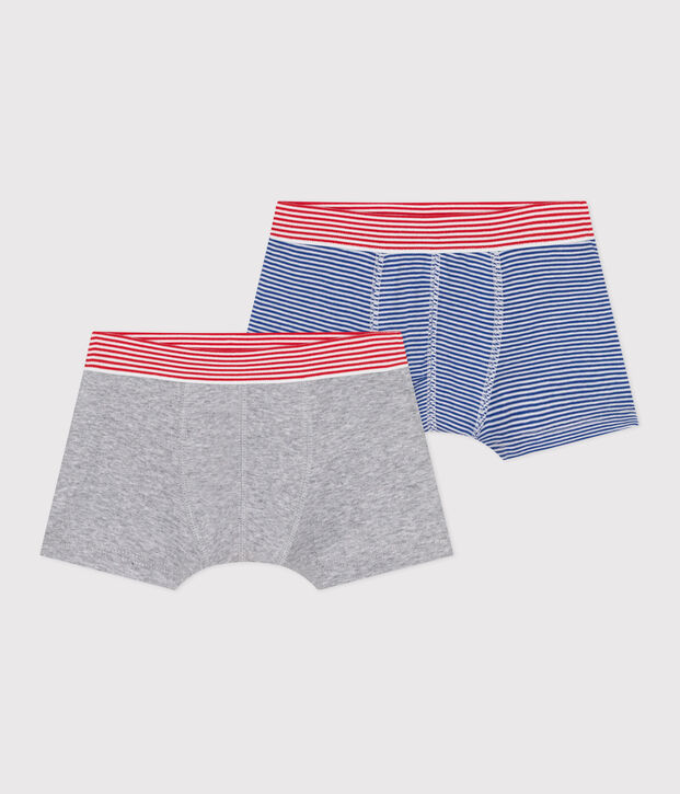 2er-Set Kinder-Boxershorts aus Baumwolle vielfarbig