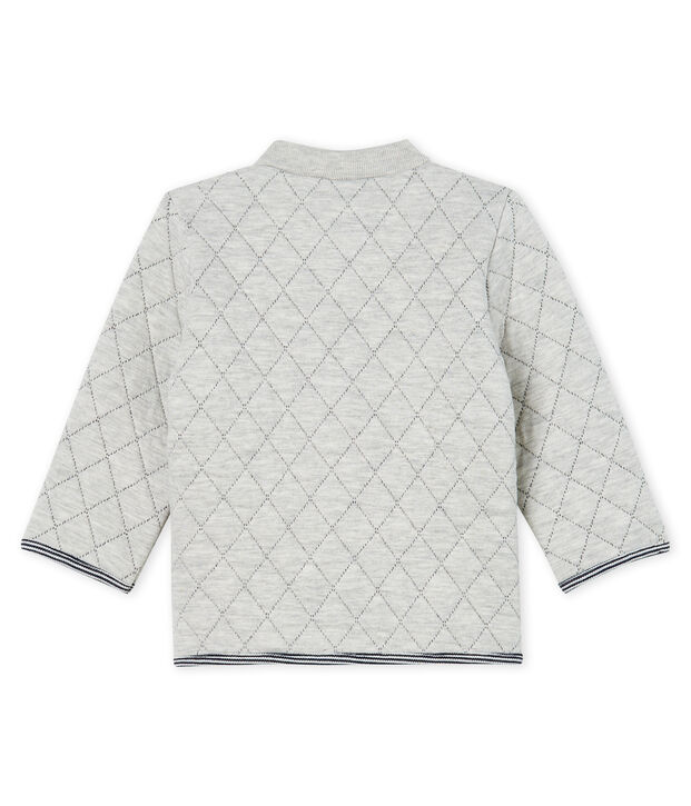 Baby-Cardigan aus gestepptem Doppeljersey f&uuml;r Jungen grau