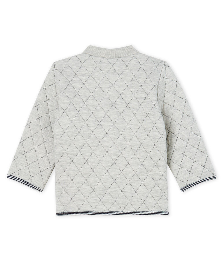 Baby-Cardigan aus gestepptem Doppeljersey f&uuml;r Jungen grau