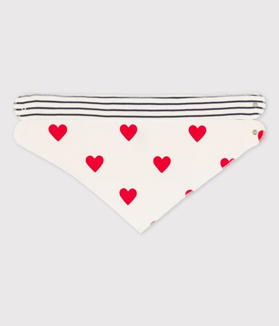 2er-Set Baby-Bandana-Lätzchen aus Baumwolle mit Herzmotiv variante 1