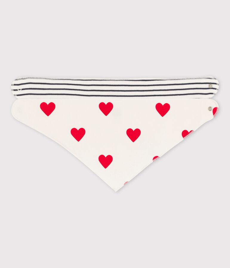 2er-Set Baby-Bandana-L&auml;tzchen aus Baumwolle mit Herzmotiv variante 1