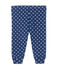 Bedruckte Baby-Mädchen-Leggings blau MEDIEVAL/weiss MULTICO