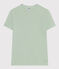 Damen-T-Shirt L’ICONIQUE aus Baumwolle mit Mäusezähnchen grün HERBIER