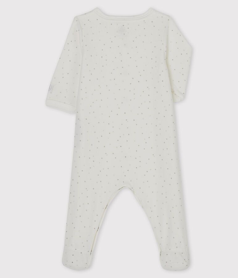 Wei&szlig;er Baby-Strampler aus Nicki mit Sternen-Print weiss MARSHMALLOW/weiss MULTICO
