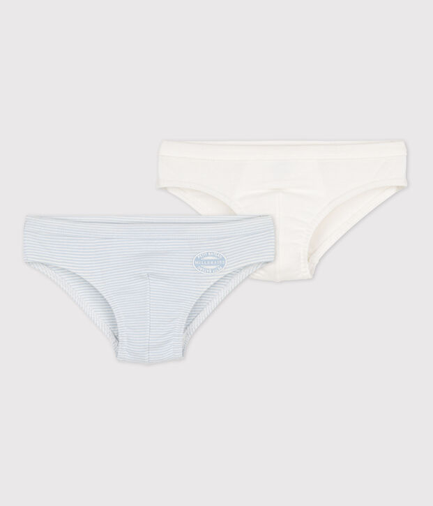 2er-Set Slips aus Baumwolle mit Ringelstreifen f&uuml;r Jungen vielfarbig