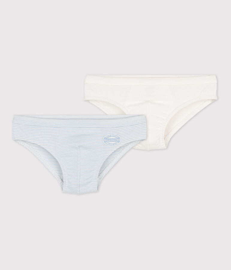 2er-Set Slips aus Baumwolle mit Ringelstreifen f&uuml;r Jungen variante 1