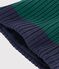 Kinder-Schlauchschal aus zweifarbigem Strick mit Fleece-Futter gr&uuml;n/blau