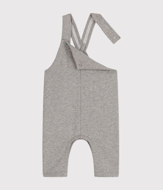Lange Baby-Latzhose aus Molton grau CHATON CHINE