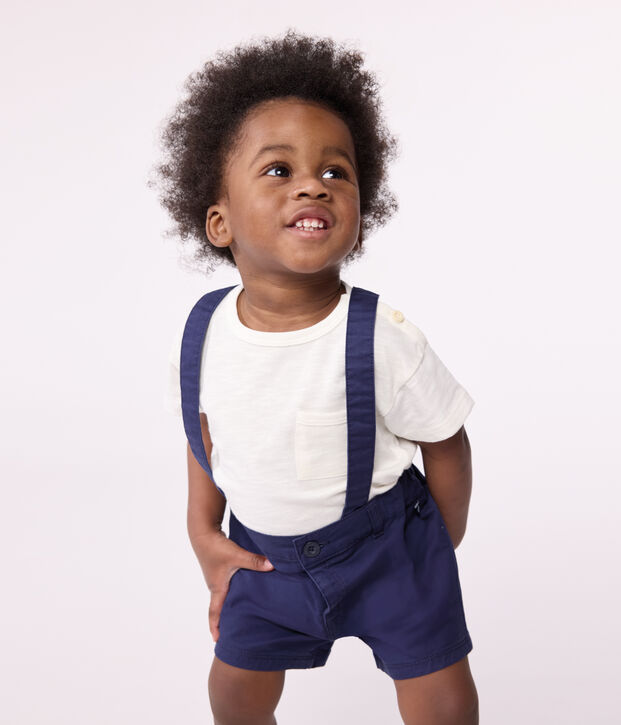 Kurze Baby-Latzhose aus Serge MEDIEVAL