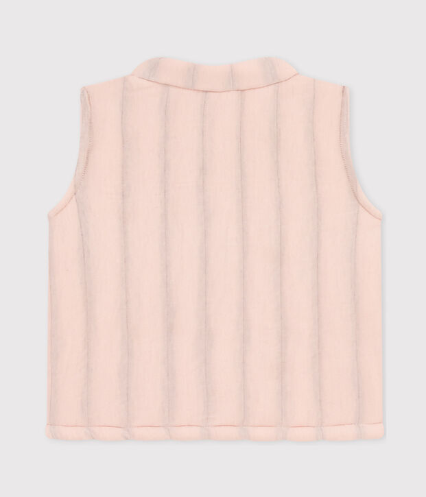 Baby-Weste aus gestepptem Doppeljersey rosa