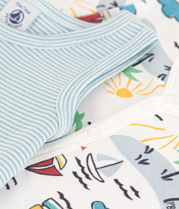 2er-Set Baby-Kurzoveralls aus Baumwolle mit Entdeckermotiv vielfarbig