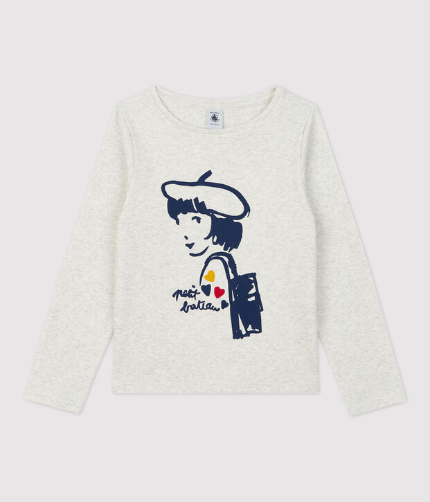 Lang&auml;rmeliges Kinder-T-Shirt aus Baumwolle f&uuml;r M&auml;dchen MONTELIMAR CHINE