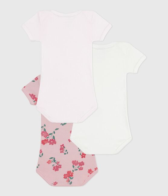 Set kurzärmeliger Baby-Bodys aus Baumwolle mit Blumenmuster variante 1