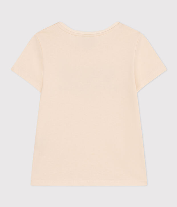 M&auml;dchen-T-Shirt aus leichtem Jerseystoff naturfarben/blau