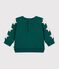Baby-Kapuzensweatshirt aus einfarbiger Baumwolle mit Stern-Aufn&auml;her TREE