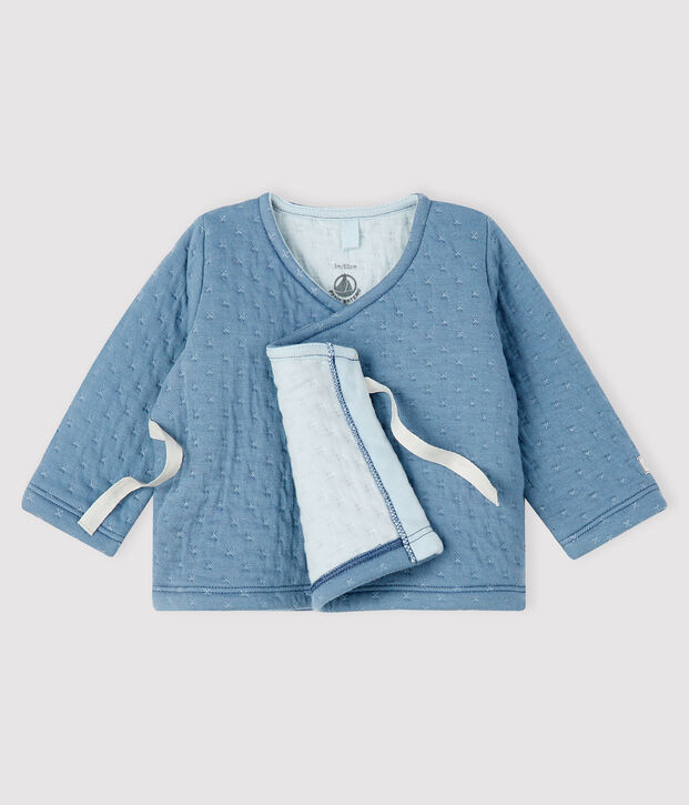 Baby-Cardigan aus Doppeljersey grau