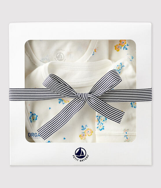 Baby-Geschenk-Set aus Bio-Baumwolle mit Blumenmuster variante 1