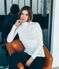 damen unterziehpullover aus leichter baumwolle weiss MARSHMALLOW