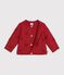 Baby-Cardigan aus Baumwolle mit Herzmotiv rot
