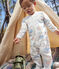 Baby-Pyjama aus Baumwolle mit Regenbogen-Printmotiv weiss MARSHMALLOW/weiss MULTICO