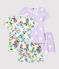 2er-Set Kinder-Kurzpyjamas aus Baumwolle mit Punkten/Dschungelmotiv für Mädchen variante 1