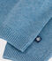 Baby-Cardigan mit Kragen aus einfarbigem Woll- und Baumwollstrick ADRIATIC