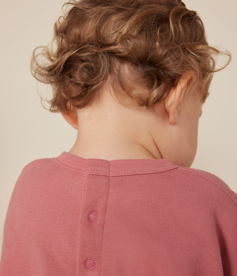 Baby-Sweatshirt aus Molton rosa ROSEWOOD