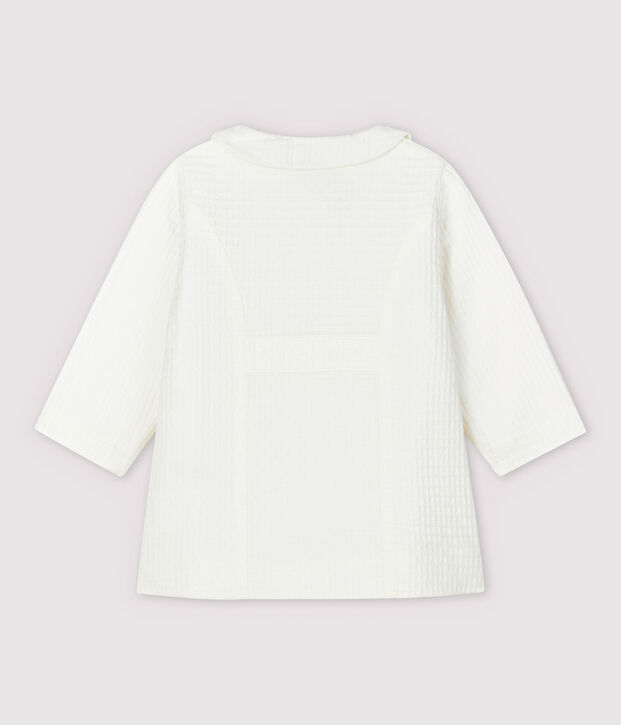 Baby-Festtagsjacke aus Cotton-Rich-Material f&uuml;r M&auml;dchen weiss