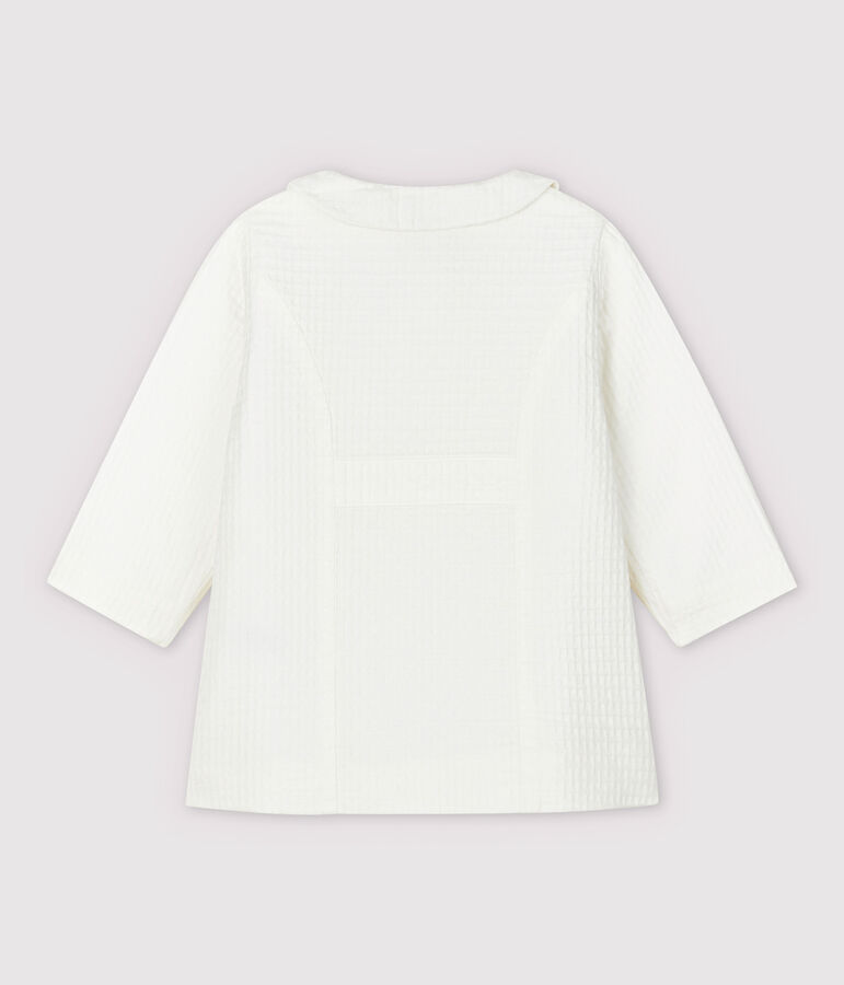 Baby-Festtagsjacke aus Cotton-Rich-Material f&uuml;r M&auml;dchen weiss MARSHMALLOW