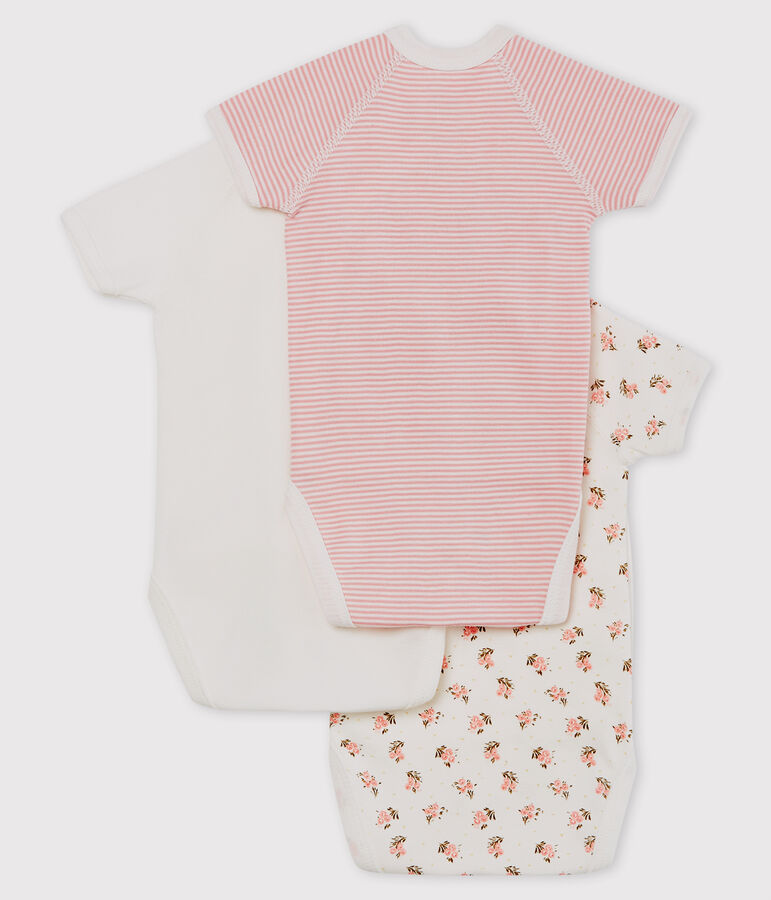 3er-Set kurz&auml;rmelige Baby-Bodys f&uuml;r Neugeborene vielfarbig