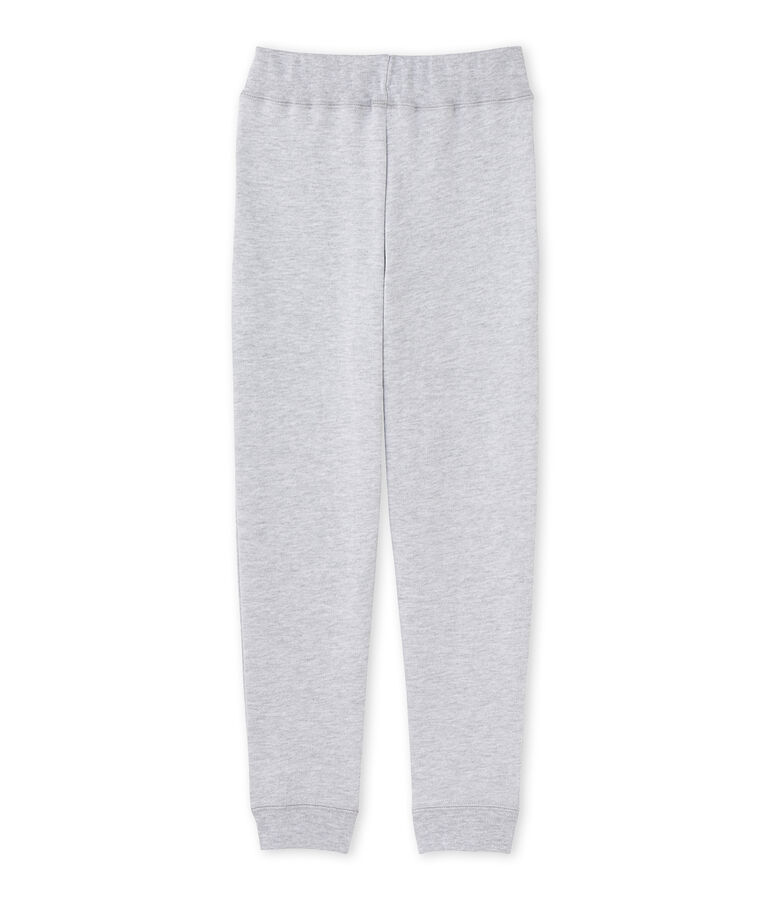 Pantalon de jogging gar&ccedil;on en molleton grau POUSSIERE CHINE