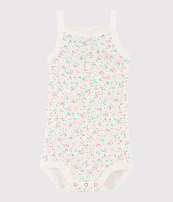 Baby-Trägerbody Mädchen weiss MARSHMALLOW/weiss MULTICO