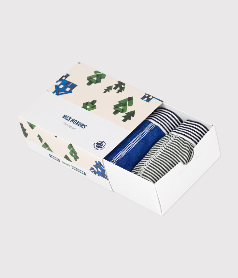 3er-Set Boxershorts aus Baumwolle mit Chaletmotiv f&uuml;r Jungen vielfarbig