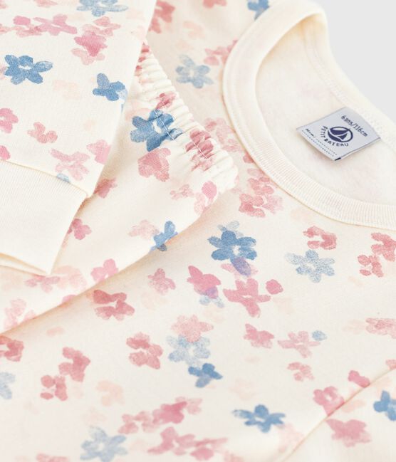 Kinder-Pyjama aus Molton mit Blumenmotiv MILK/ MULTICO