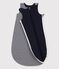 Gestreifter Babyschlafsack aus Baumwolle, TOG 0,5 blau SMOKING/weiss MARSHMALLOW
