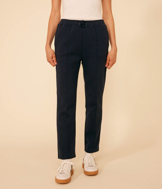 Damen-Hose aus Baumwolle und Elastan blau SMOKING