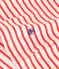 Damen-T-Shirt Le Boxy aus Baumwolle mit Streifen rot AVALANCHE/ SPICY