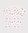Kurzärmeliges Baby-Poloshirt aus feinem Jersey weiss MARSHMALLOW/weiss MULTICO