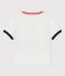 Kurzärmeliges Baby-T-Shirt aus Bio-Baumwolle mit Motiv weiss MARSHMALLOW
