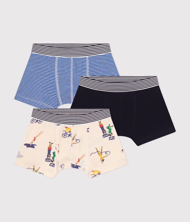 3er-Set Kinder-Boxershorts aus Baumwolle vielfarbig