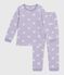 Kinder-Pyjama aus Nicki mit Herzmotiv weiss SQUAW/ MARSHMALLOW