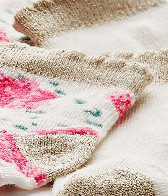 Baby-Mädchen-Socken im 2er-Set weiss LOT