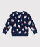 Kinder-Sweatshirt aus bedruckter Baumwolle blau MEDIEVAL/weiss MULTICO